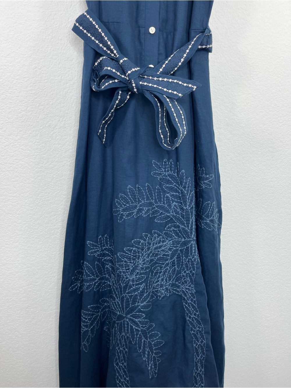 Spartina 449 Emeline Dress Hamilton Palm Embroidery size XS - Picture 3 of 9